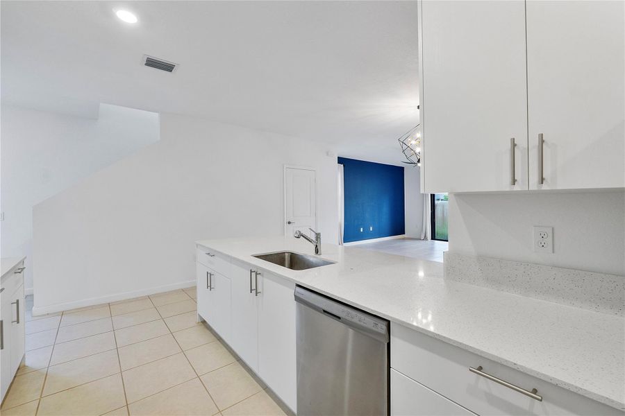 Furnished interior view inside a new home in , Dania Beach (Image 11). Furnished interior view inside a new home in , Dania Beach (Image 11).