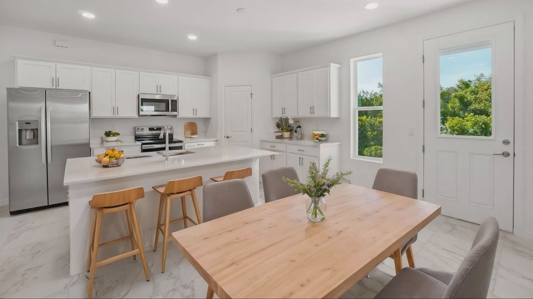 The Virtually Staged Kitchen and Dining Room