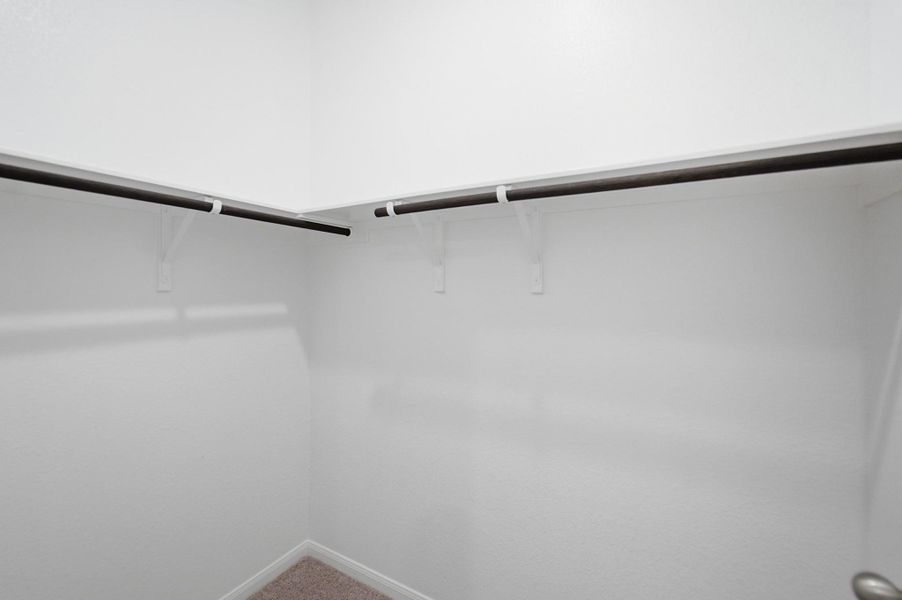 Walk-in closet with carpet