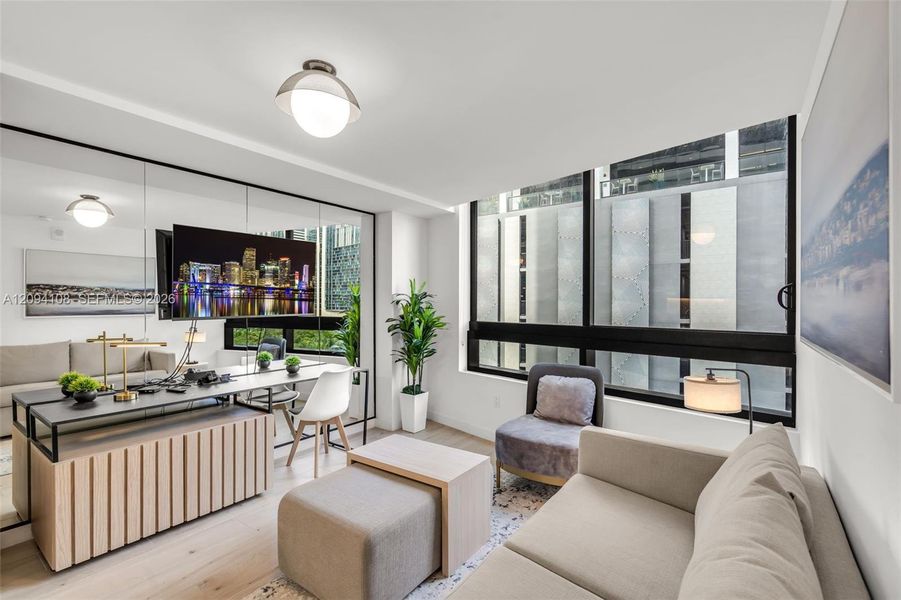 Furnished interior view inside a new home in , Miami (Image 32).
