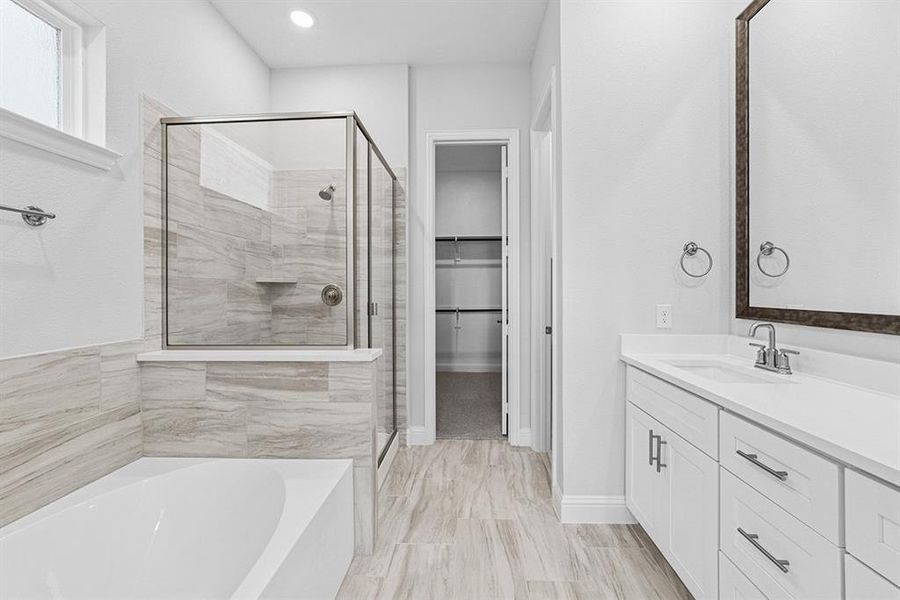 Furnished interior view inside a new home in Dominion at Brookhollow, Prosper (Image 2). Furnished interior view inside a new home in Dominion at Brookhollow, Prosper (Image 2).