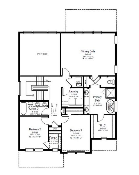 2D floor plan layout for the Dahlia by View Homes in Murata Farms, Fort Lupton, CO (Image 4). 2D floor plan layout for the Dahlia by View Homes in Murata Farms, Fort Lupton, CO (Image 4).