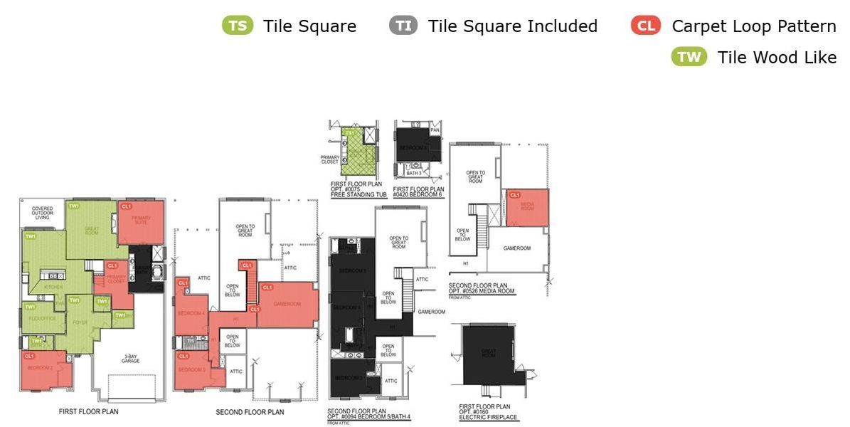 2D floor plan layout of this home in Cross Creek Ranch 65′, Fulshear, TX (Image 7).