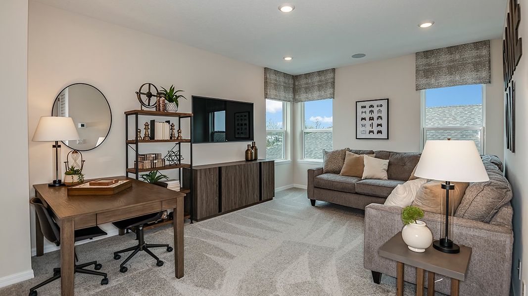 Furnished interior view inside a new home in Veranda Oaks, Port St. Lucie (Image 18).
