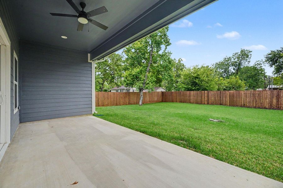 Nice Covered Back PorchTo Fully Fenced Backyard Nice Covered Back PorchTo Fully Fenced Backyard