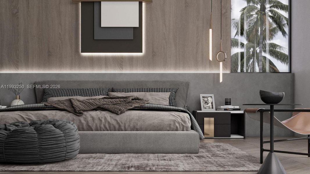 Furnished interior view inside a new home in , Fort Lauderdale (Image 23).