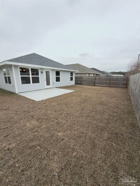 Exterior details and patio area of a home in Allison Acres, Cantonment (Image 2). Exterior details and patio area of a home in Allison Acres, Cantonment (Image 2).
