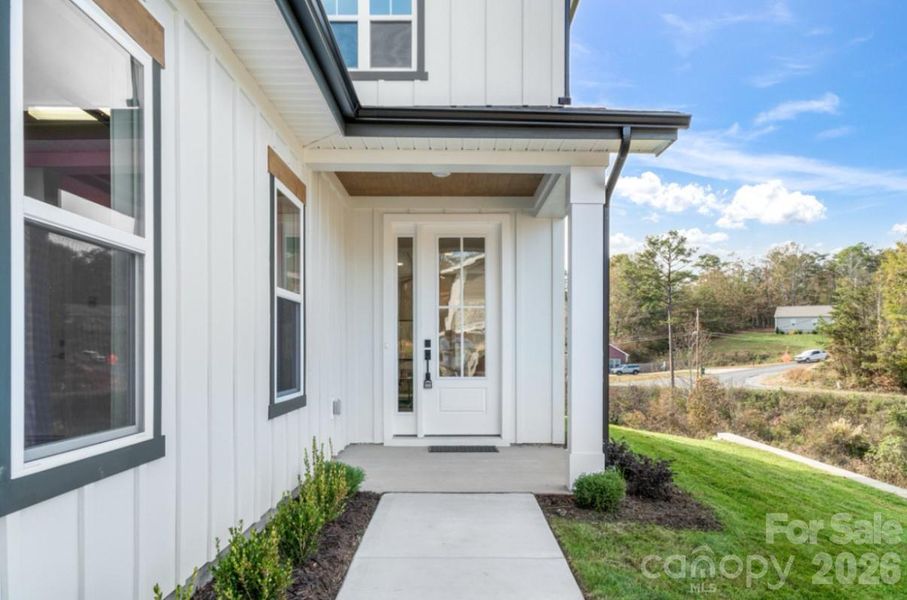 Exterior details and patio area of a home in , Weaverville (Image 32).