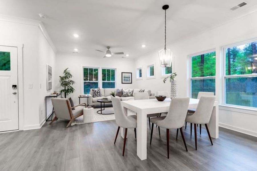 Representative furnished interior of a home built from the Charlotte by True Homes in Reeves Crossing, St. George (Image 8).