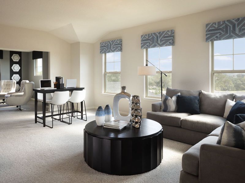 Furnished interior view inside a new home in Remington Ranch, San Antonio (Image 9).