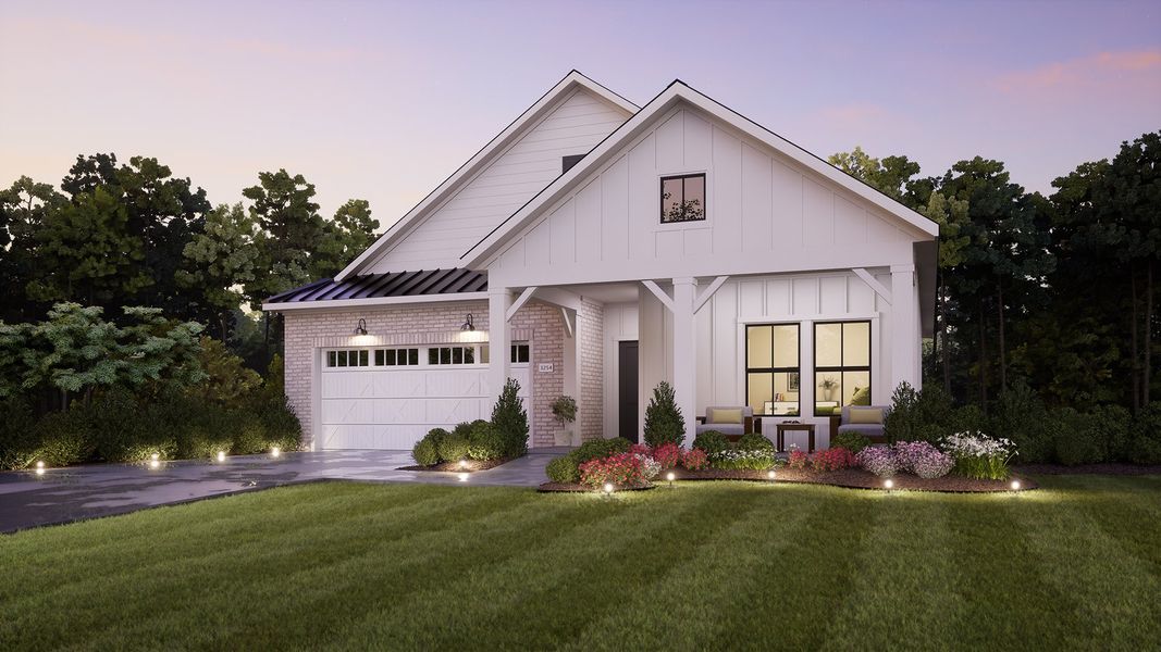 Representative exterior photo of a completed home built from the Capri by Epcon Communities in Lakeside at Millican Reserve, College Station, TX (Image 19).