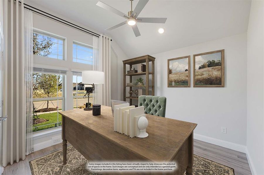 Furnished interior view inside a new home in ArrowBrooke Classic 50, Aubrey (Image 17).