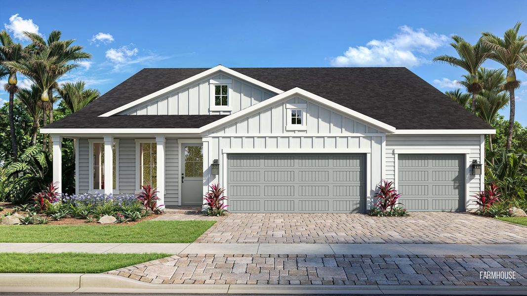 Representative exterior photo of a completed home built from the Oleander by DRB Homes in Haven at Diamond Springs, Jacksonville, FL (Image 21). Representative exterior photo of a completed home built from the Oleander by DRB Homes in Haven at Diamond Springs, Jacksonville, FL (Image 21).