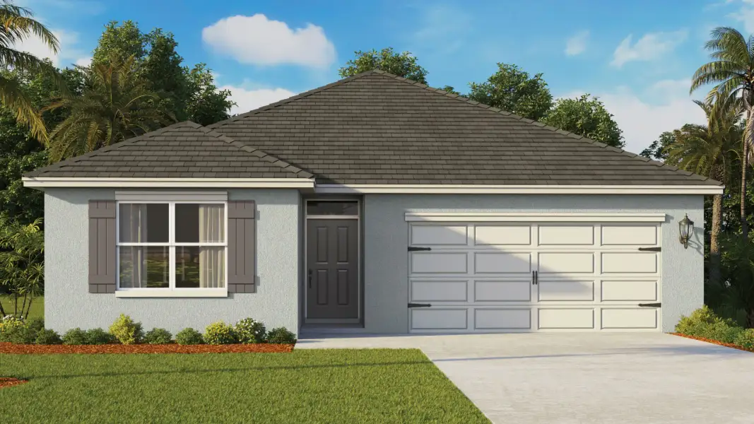 Representative exterior photo of a completed home built from the Lakeside by D.R. Horton in Estates at Northwoods, St. Cloud, FL (Image 18).