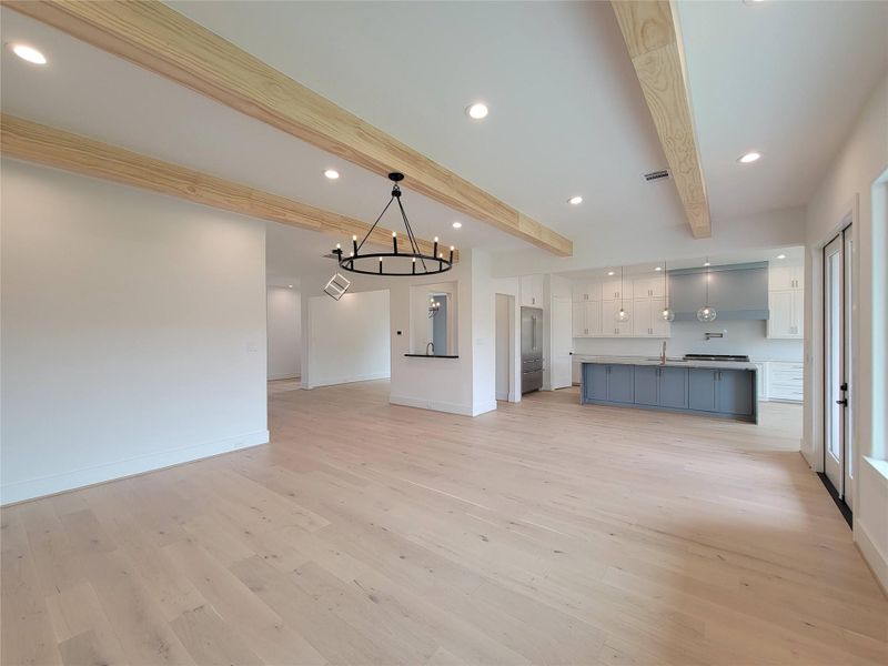 Formal Living and Kitchen view