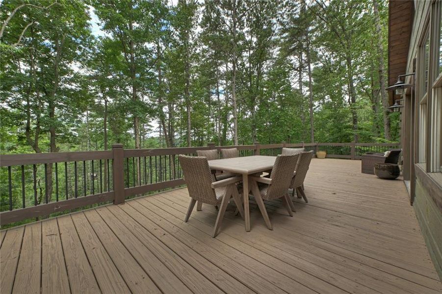 Exterior details and patio area of a home in , Ellijay (Image 31).