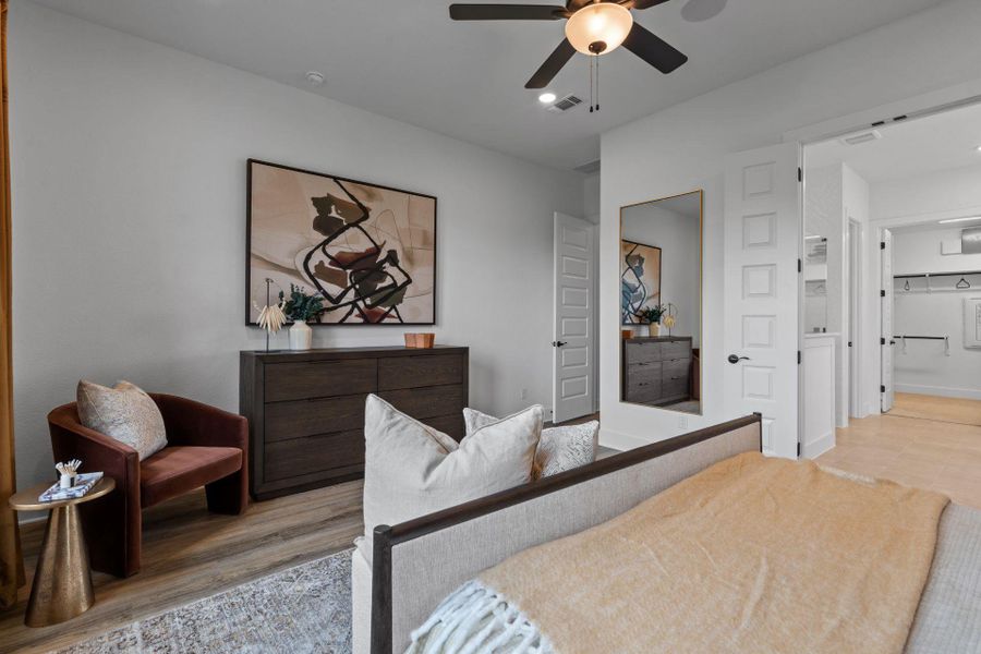 Primary Bedroom with elevated ceiling