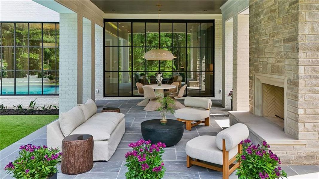 Exterior details and patio area of a home in , Atlanta (Image 27).