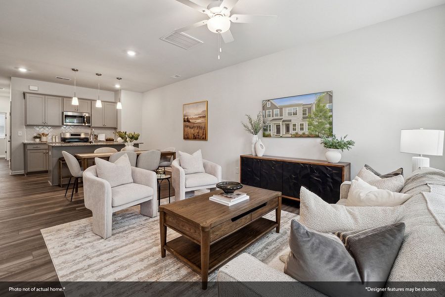 Furnished interior view inside a new home in Renaissance at White Oak, Garner (Image 13).