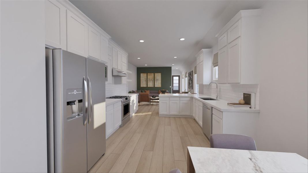 Furnished interior view inside a new home in Oakberry Trails, Waller (Image 7).