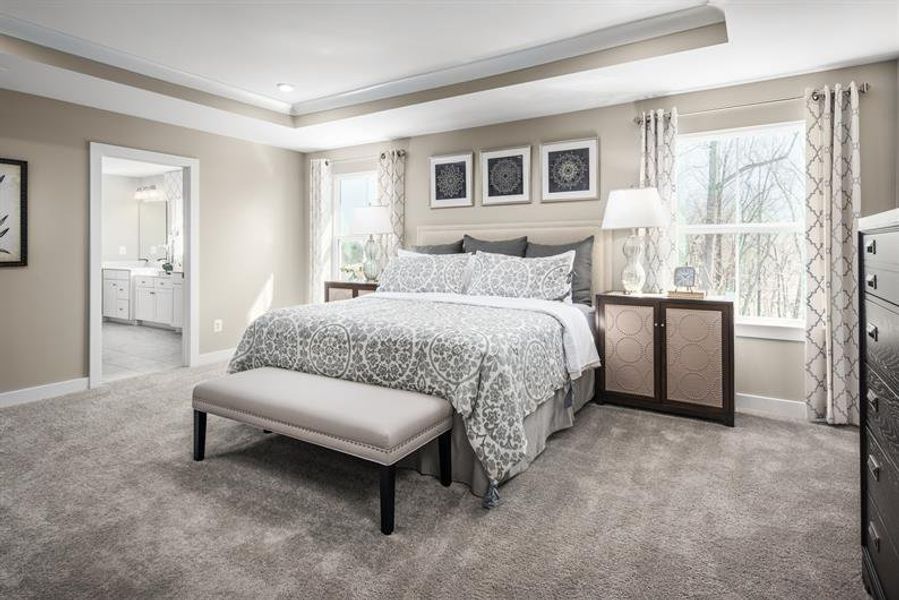 Representative furnished interior of a home built from the Seneca by Ryan Homes in Enclave at Bells Lake, Apex (Image 8).