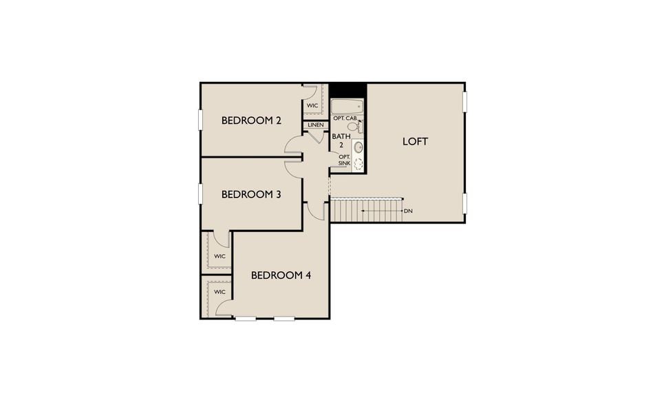 2D floor plan layout for the Jordan by Ashton Woods in The Heights at Saddlebrook Ranch 60's, Schertz, TX (Image 3). 2D floor plan layout for the Jordan by Ashton Woods in The Heights at Saddlebrook Ranch 60's, Schertz, TX (Image 3).
