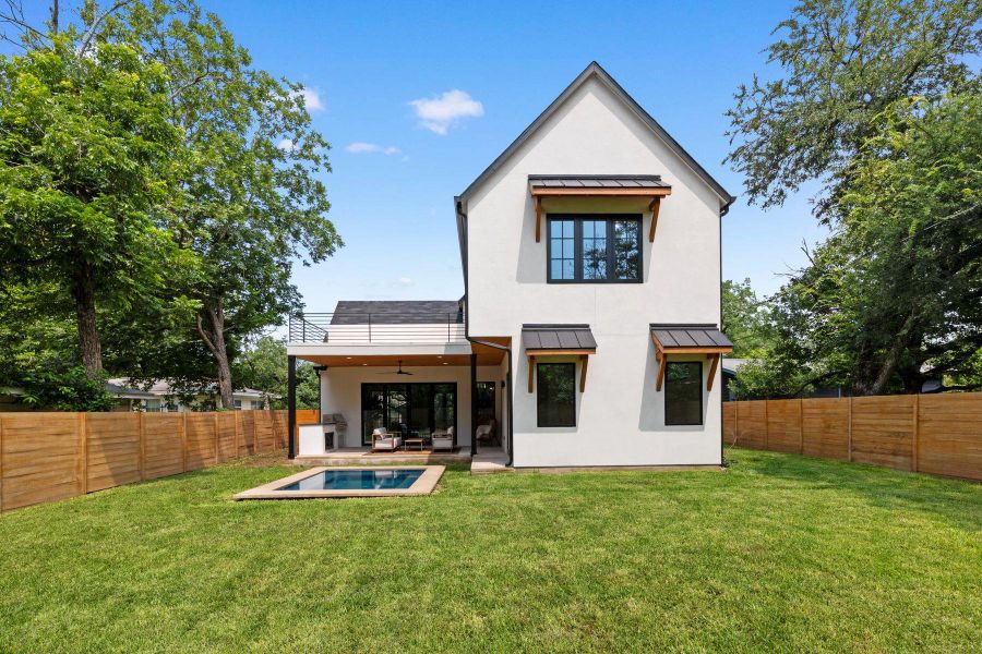 A spacious yard with private pool and covered patio for optimal outdoor enjoyment. A spacious yard with private pool and covered patio for optimal outdoor enjoyment.