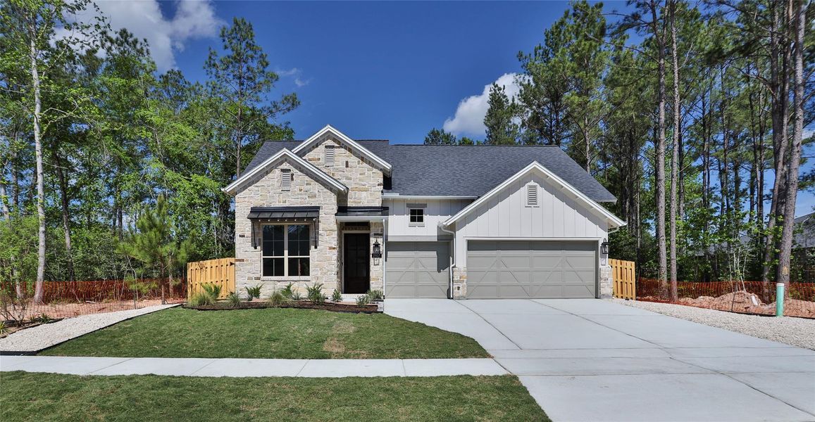 Front exterior of a new home in Colton, Todd Mission, TX, highlighting curb appeal (Image 2). Front exterior of a new home in Colton, Todd Mission, TX, highlighting curb appeal (Image 2).