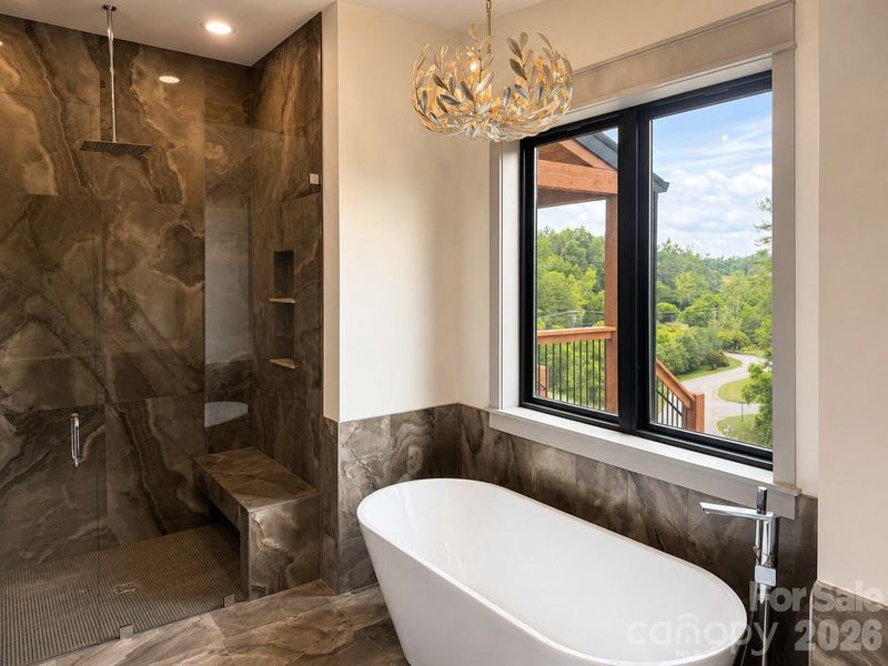 Furnished interior view inside a new home in , Weaverville (Image 11).
