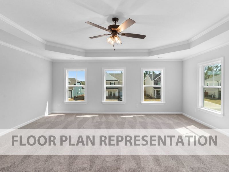 Representative unfurnished interior of a home built from the Mill Creek by Ivey Homes in Windsor, North Augusta (Image 11).