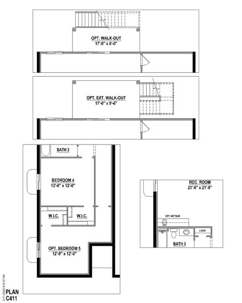 Plan C411 Basement Options
