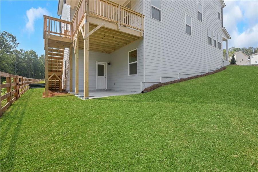 Exterior details and patio area of a home in Cambridge at Steels Bridge, Canton (Image 23).