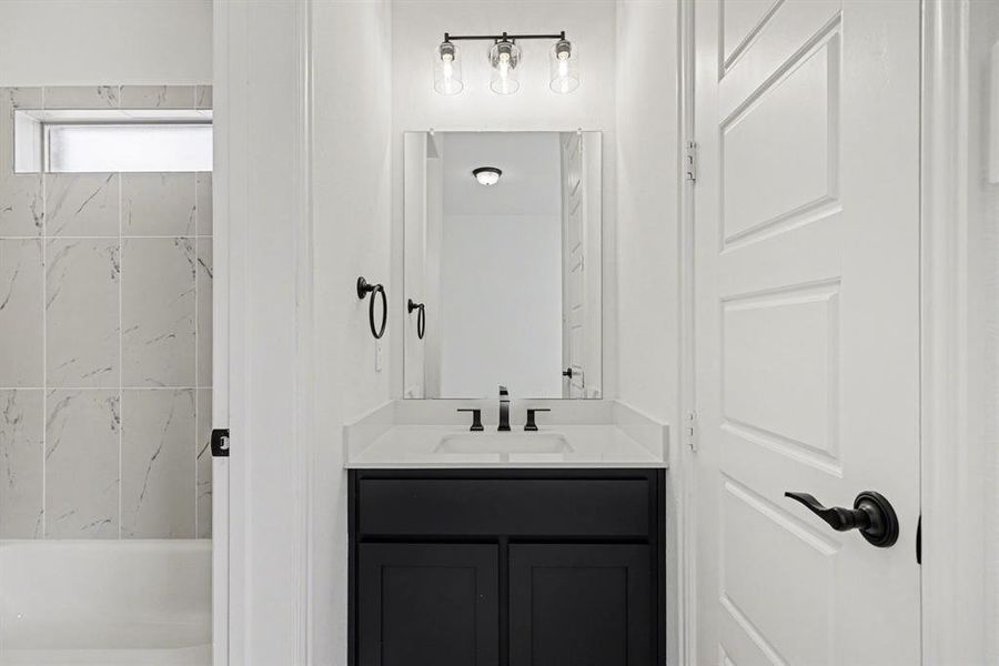 Furnished interior view inside a new home in Sagebrush Addition, Midlothian (Image 10).