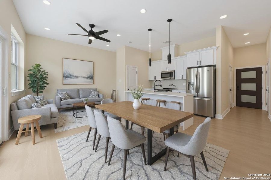 Furnished interior view inside a new home in , San Antonio (Image 10). Furnished interior view inside a new home in , San Antonio (Image 10).