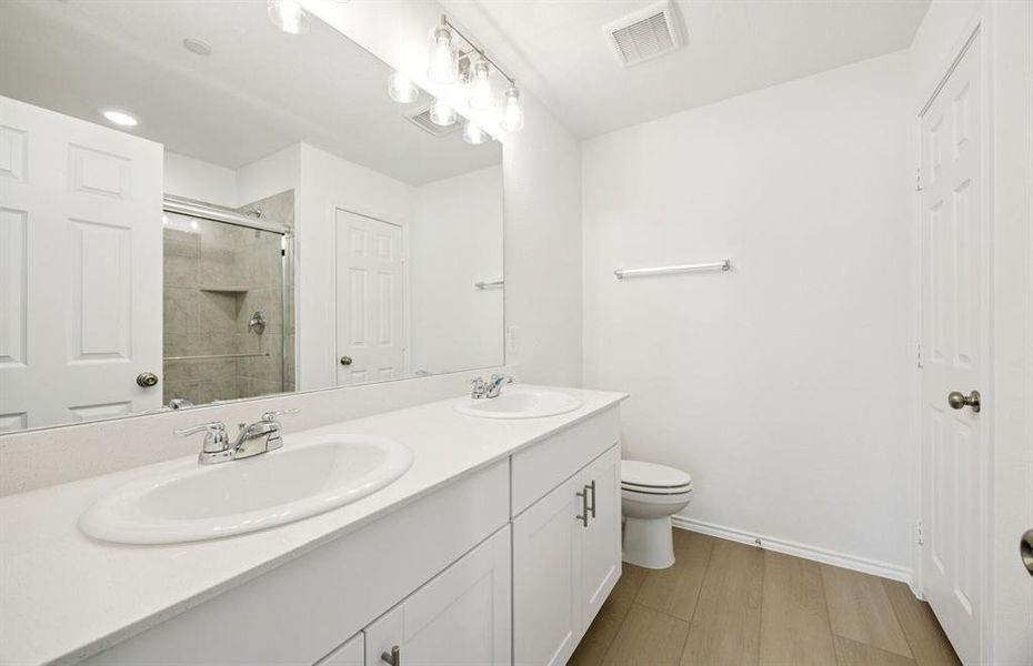 Owner's private bath with double vanity Owner's private bath with double vanity