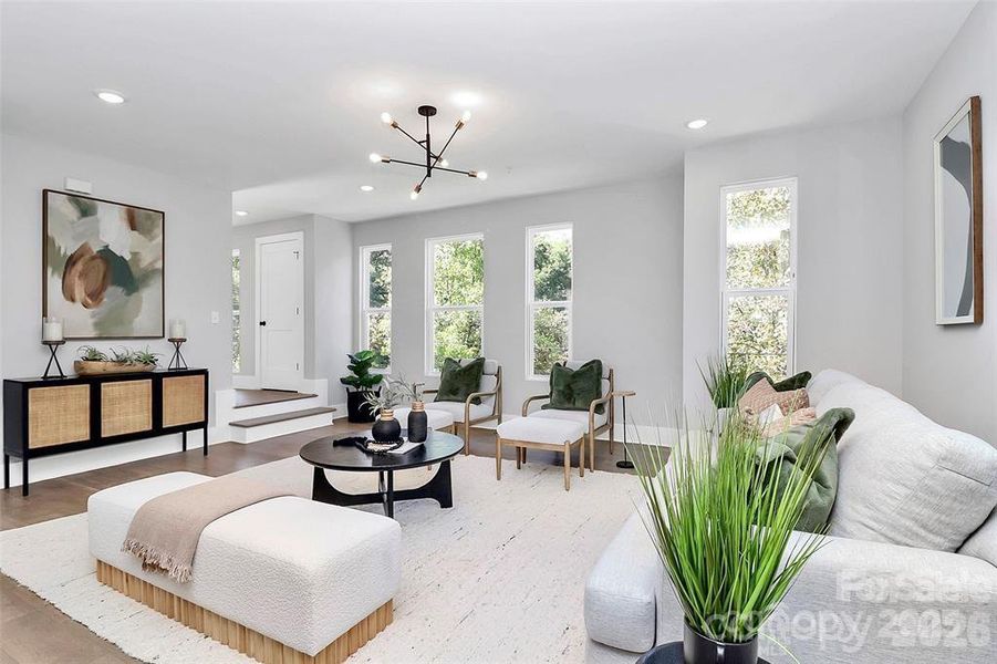 Furnished interior view inside a new home in , Charlotte (Image 12).