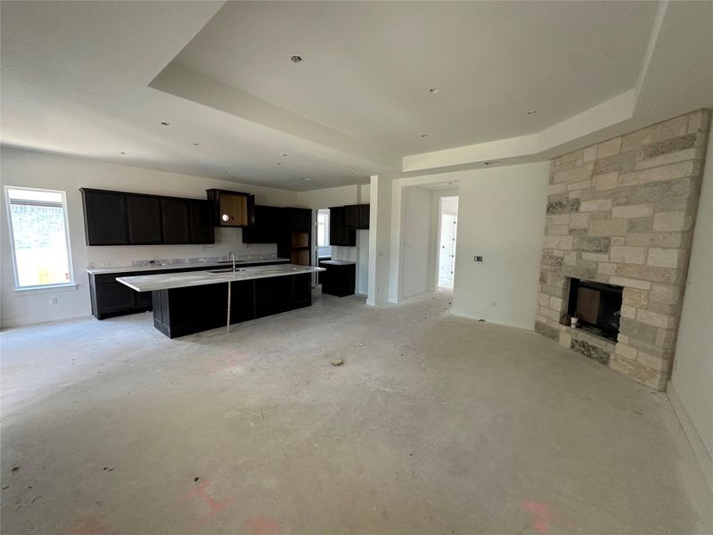 Light & Bright Open Concept Kitchen & Family Room