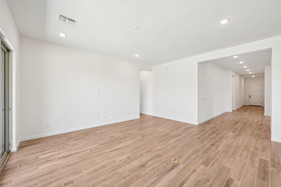 Great room and foyer. Finishes and options may vary Great room and foyer. Finishes and options may vary