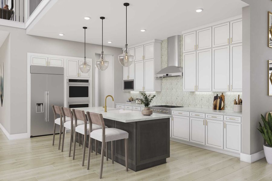 Furnished interior view inside a new home in Harvest Green 75′, Richmond (Image 9).