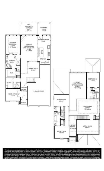 2D floor plan layout of this home in Legacy, League City, TX (Image 2).