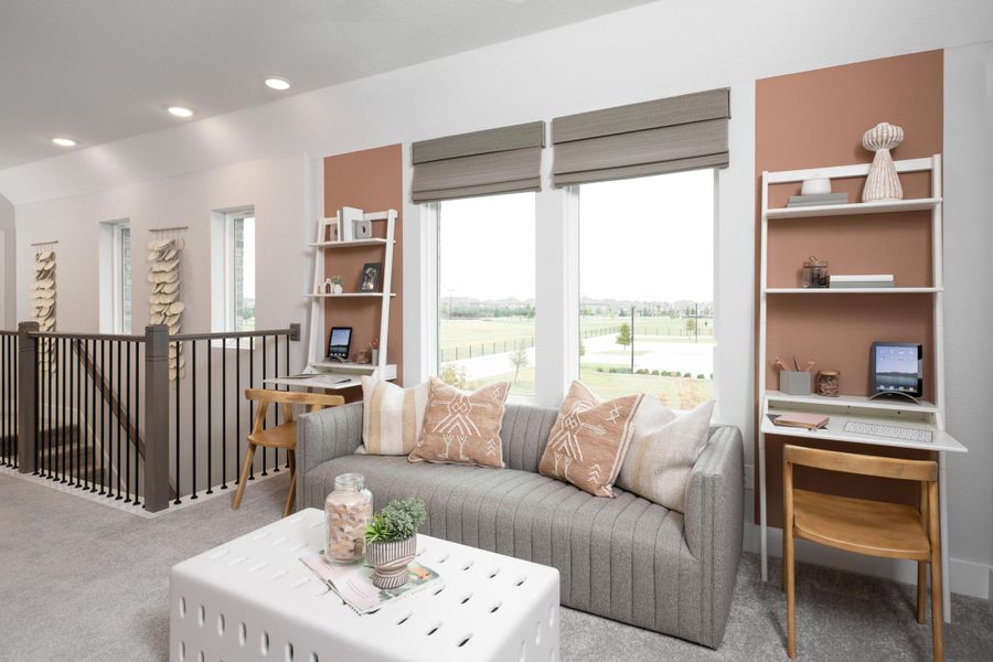 Representative furnished interior of a home built from the Bergamot by Tri Pointe Homes in Union Park, Little Elm (Image 13).