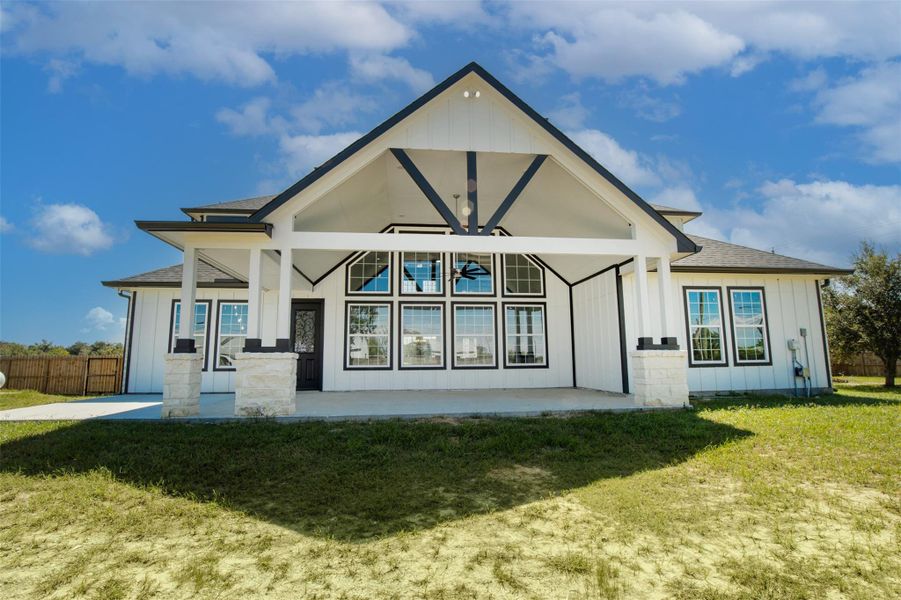 Exterior details and patio area of a home in , Dickinson (Image 4).