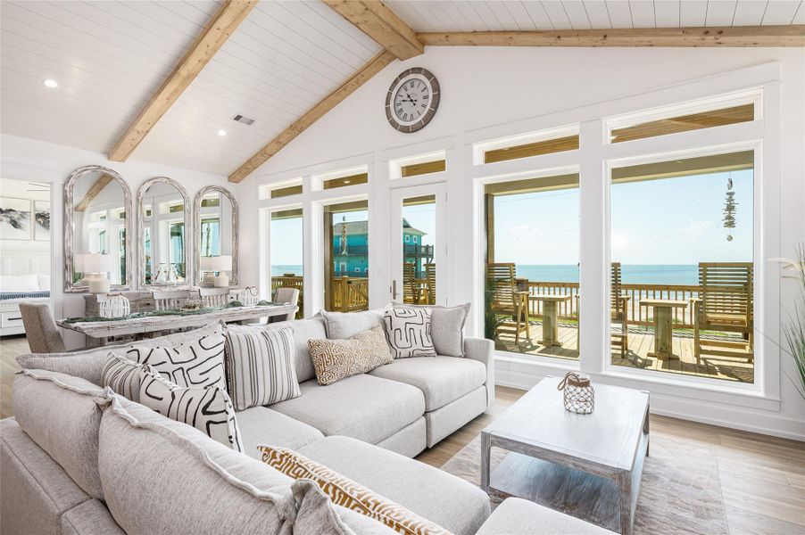 Furnished interior view inside a new home in , Bolivar Peninsula (Image 12).