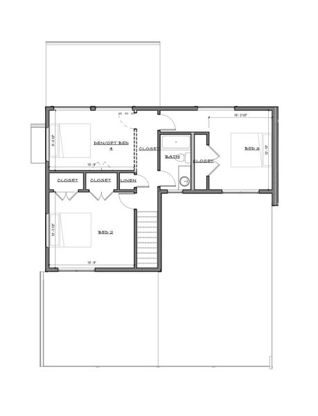 Upper level floor plan