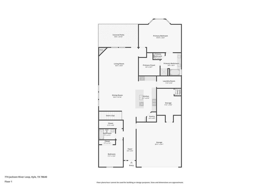 2D floor plan layout of this home in , Kyle, TX (Image 4).