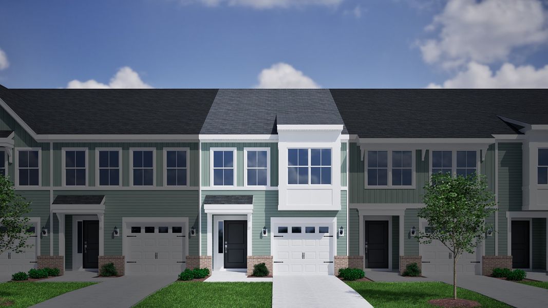 Representative exterior photo of a completed home built from the Dahlia - Genesis Value Collection by Mungo Homes in Westview, Charlotte, NC (Image 18).
