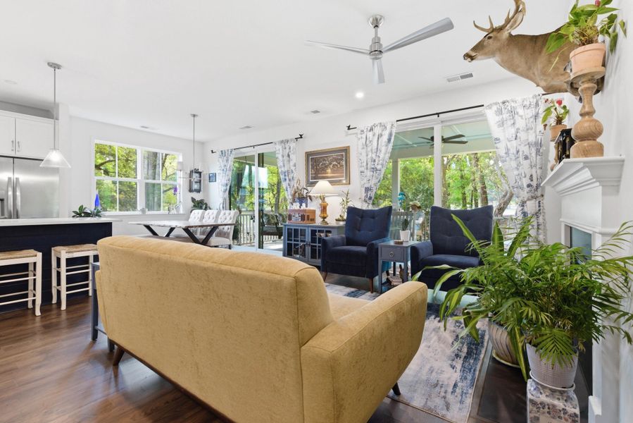 Furnished interior view inside a new home in , Santee (Image 48).