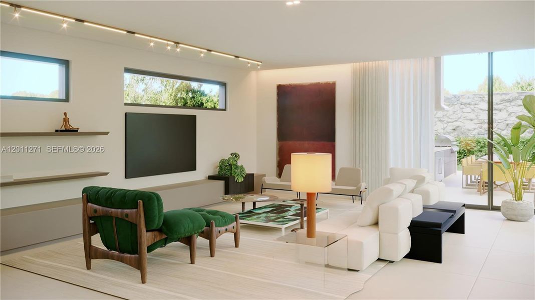 Furnished interior view inside a new home in , Miami (Image 19).
