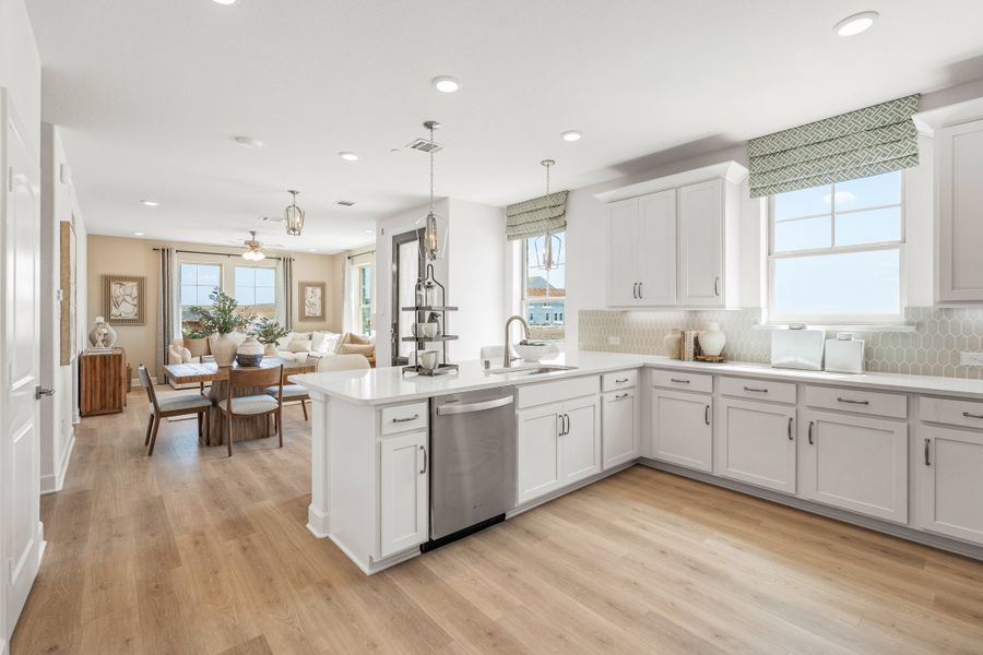 Representative furnished interior of a home built from the Columbia by Beazer Homes in Waterbend, Euless (Image 6). Representative furnished interior of a home built from the Columbia by Beazer Homes in Waterbend, Euless (Image 6).