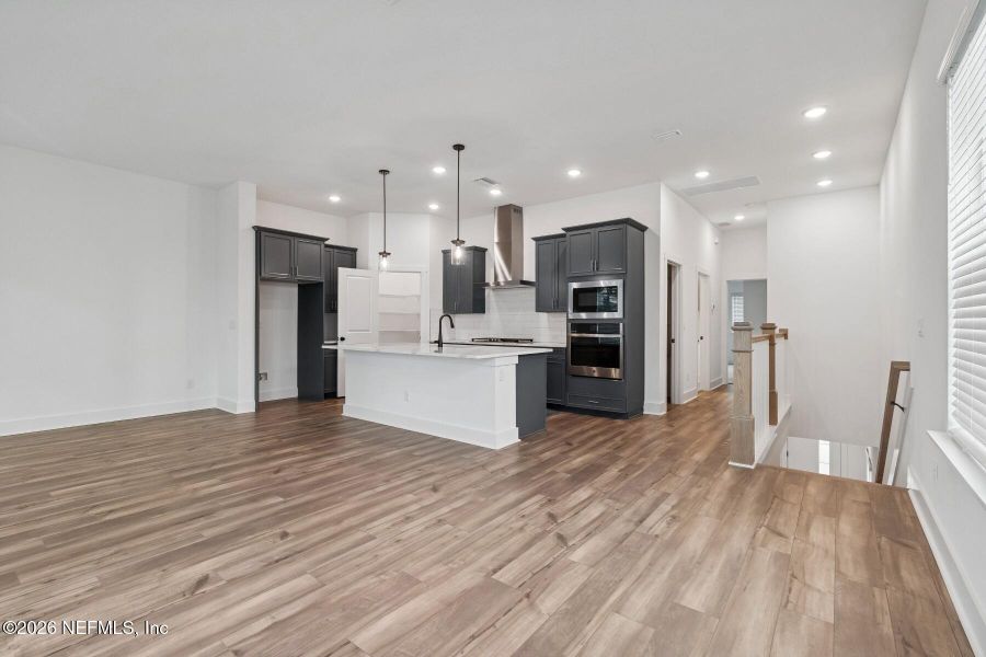 Furnished interior view inside a new home in Kettering at eTown - Paired Villas, Jacksonville (Image 8). Furnished interior view inside a new home in Kettering at eTown - Paired Villas, Jacksonville (Image 8).